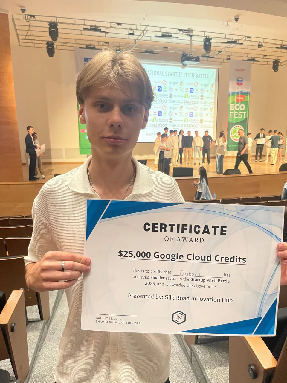 Qubi — $25,000 in Google Cloud credits — Startup Pitch Battle 2025.